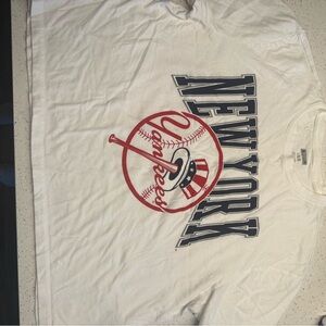 New York Yankees White T-Shirt-American Eagle